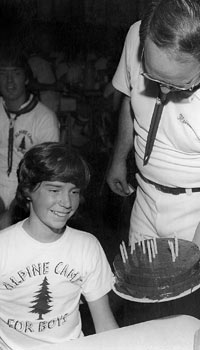 A special birthday celebration for a camper at Alpine Camp