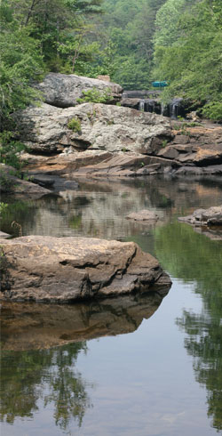 Little River running through the property of Alpine Camp
